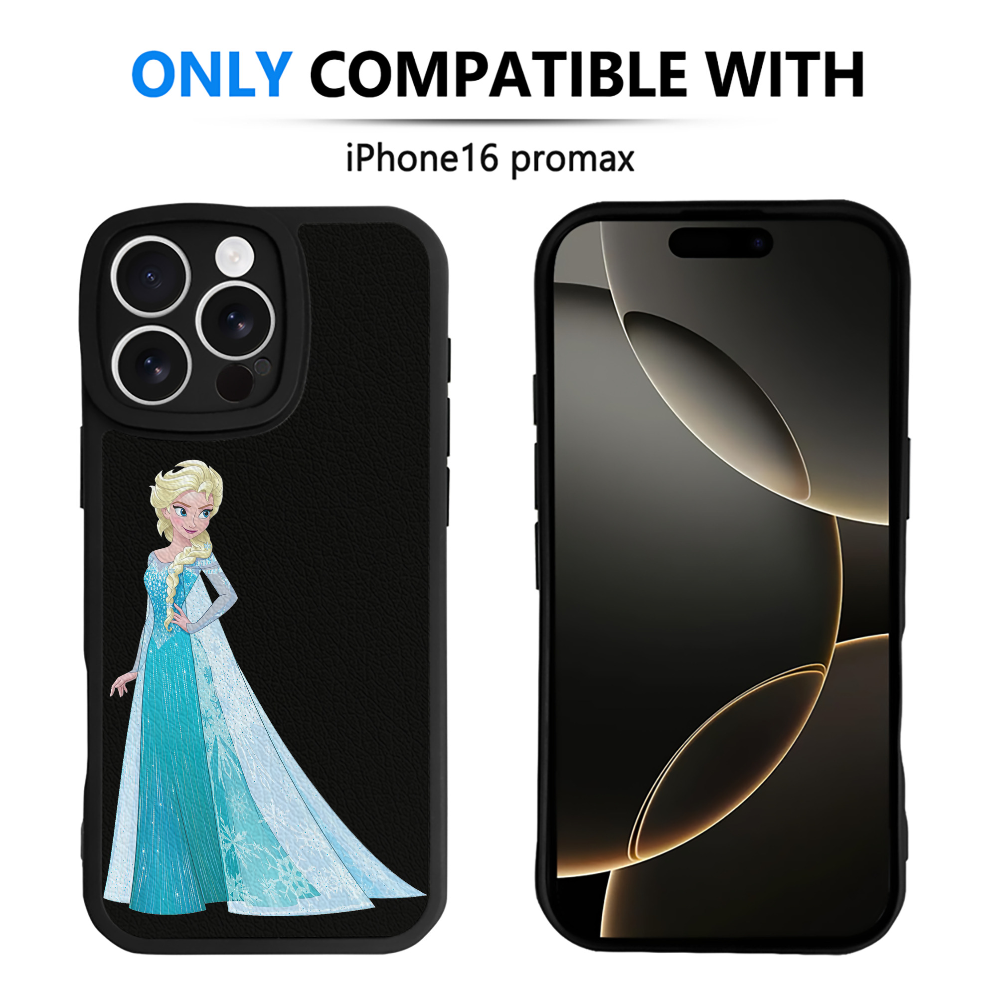 （画像用） アナと雪の女王 アンナ エルサ Frozen Anna Elsa 【iPhone 16シリーズ対応】シリコンスマホケース（レザー調） 材質：シリコン